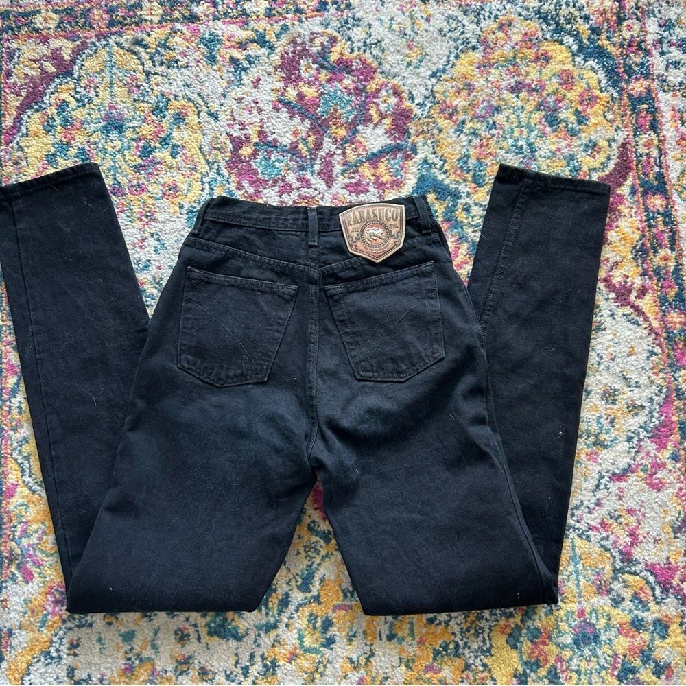 90s Parasuco dark wash high waisted slim fit high quality denim